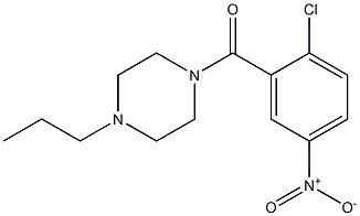 1-[(2-chloro-5-nitrophenyl)carbonyl]-4-propylpiperazine Struktur