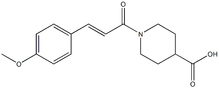 1-[(2E)-3-(4-methoxyphenyl)prop-2-enoyl]piperidine-4-carboxylic acid Struktur