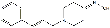 1-[(2E)-3-phenylprop-2-enyl]piperidin-4-one oxime Struktur