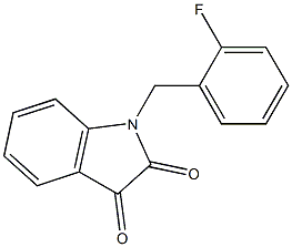 1-[(2-fluorophenyl)methyl]-2,3-dihydro-1H-indole-2,3-dione Struktur