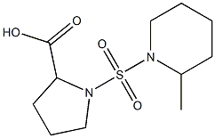 1-[(2-methylpiperidine-1-)sulfonyl]pyrrolidine-2-carboxylic acid Struktur