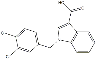 1-[(3,4-dichlorophenyl)methyl]-1H-indole-3-carboxylic acid Struktur