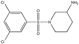 1-[(3,5-dichlorobenzene)sulfonyl]piperidin-3-amine Struktur