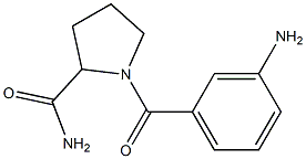 1-[(3-aminophenyl)carbonyl]pyrrolidine-2-carboxamide Struktur