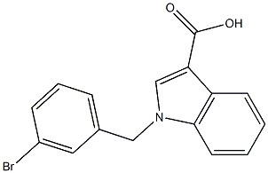 1-[(3-bromophenyl)methyl]-1H-indole-3-carboxylic acid Struktur