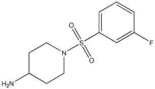 1-[(3-fluorophenyl)sulfonyl]piperidin-4-amine Struktur