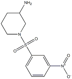 1-[(3-nitrobenzene)sulfonyl]piperidin-3-amine Struktur