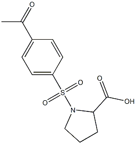 1-[(4-acetylbenzene)sulfonyl]pyrrolidine-2-carboxylic acid Struktur