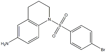 1-[(4-bromobenzene)sulfonyl]-1,2,3,4-tetrahydroquinolin-6-amine Struktur