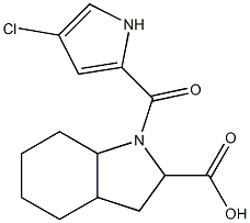 1-[(4-chloro-1H-pyrrol-2-yl)carbonyl]octahydro-1H-indole-2-carboxylic acid Struktur