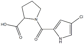 1-[(4-chloro-1H-pyrrol-2-yl)carbonyl]pyrrolidine-2-carboxylic acid Struktur