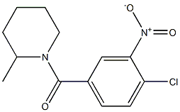 1-[(4-chloro-3-nitrophenyl)carbonyl]-2-methylpiperidine Struktur