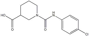 1-[(4-chlorophenyl)carbamoyl]piperidine-3-carboxylic acid Struktur