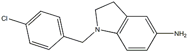 1-[(4-chlorophenyl)methyl]-2,3-dihydro-1H-indol-5-amine Struktur