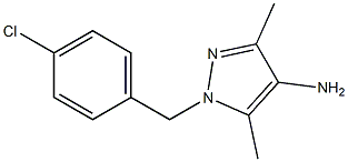 1-[(4-chlorophenyl)methyl]-3,5-dimethyl-1H-pyrazol-4-amine Struktur