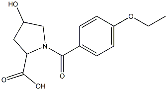 1-[(4-ethoxyphenyl)carbonyl]-4-hydroxypyrrolidine-2-carboxylic acid Struktur