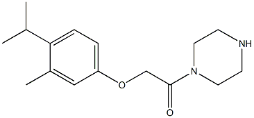 1-[(4-isopropyl-3-methylphenoxy)acetyl]piperazine Struktur