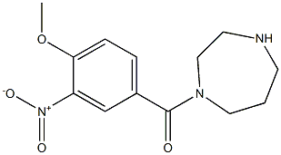 1-[(4-methoxy-3-nitrophenyl)carbonyl]-1,4-diazepane Struktur