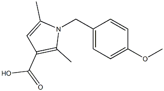 1-[(4-methoxyphenyl)methyl]-2,5-dimethyl-1H-pyrrole-3-carboxylic acid Struktur