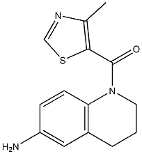 1-[(4-methyl-1,3-thiazol-5-yl)carbonyl]-1,2,3,4-tetrahydroquinolin-6-amine Struktur