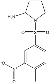 1-[(4-methyl-3-nitrobenzene)sulfonyl]pyrrolidin-2-amine Struktur