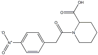 1-[(4-nitrophenyl)acetyl]piperidine-2-carboxylic acid Struktur