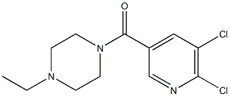 1-[(5,6-dichloropyridin-3-yl)carbonyl]-4-ethylpiperazine Struktur