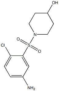 1-[(5-amino-2-chlorobenzene)sulfonyl]piperidin-4-ol Struktur