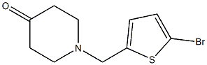 1-[(5-bromothien-2-yl)methyl]piperidin-4-one Struktur