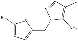 1-[(5-bromothiophen-2-yl)methyl]-4-methyl-1H-pyrazol-5-amine Struktur