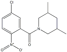 1-[(5-chloro-2-nitrophenyl)carbonyl]-3,5-dimethylpiperidine Struktur