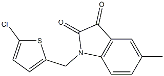 1-[(5-chlorothiophen-2-yl)methyl]-5-methyl-2,3-dihydro-1H-indole-2,3-dione Struktur