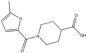 1-[(5-methylfuran-2-yl)carbonyl]piperidine-4-carboxylic acid Struktur