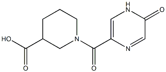 1-[(5-oxo-4,5-dihydropyrazin-2-yl)carbonyl]piperidine-3-carboxylic acid Struktur