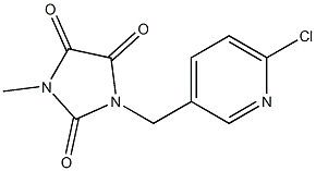 1-[(6-chloropyridin-3-yl)methyl]-3-methylimidazolidine-2,4,5-trione Struktur