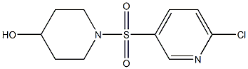 1-[(6-chloropyridine-3-)sulfonyl]piperidin-4-ol Struktur