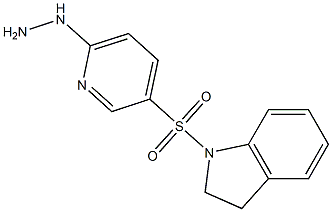 1-[(6-hydrazinylpyridine-3-)sulfonyl]-2,3-dihydro-1H-indole Struktur