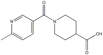 1-[(6-methylpyridin-3-yl)carbonyl]piperidine-4-carboxylic acid Struktur