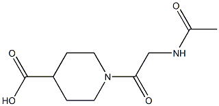 1-[(acetylamino)acetyl]piperidine-4-carboxylic acid Struktur