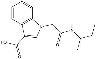 1-[(butan-2-ylcarbamoyl)methyl]-1H-indole-3-carboxylic acid Struktur