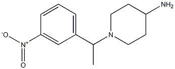 1-[1-(3-nitrophenyl)ethyl]piperidin-4-amine Struktur