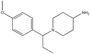 1-[1-(4-methoxyphenyl)propyl]piperidin-4-amine Struktur