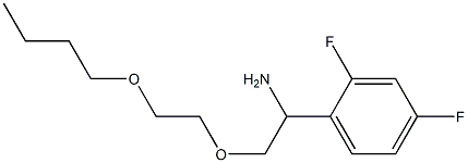 1-[1-amino-2-(2-butoxyethoxy)ethyl]-2,4-difluorobenzene Struktur