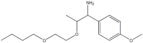 1-[1-amino-2-(2-butoxyethoxy)propyl]-4-methoxybenzene Struktur