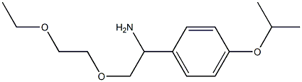 1-[1-amino-2-(2-ethoxyethoxy)ethyl]-4-(propan-2-yloxy)benzene Struktur