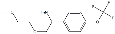 1-[1-amino-2-(2-methoxyethoxy)ethyl]-4-(trifluoromethoxy)benzene Struktur