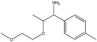 1-[1-amino-2-(2-methoxyethoxy)propyl]-4-methylbenzene Struktur