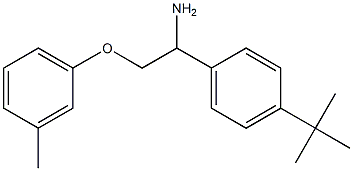 1-[1-amino-2-(3-methylphenoxy)ethyl]-4-tert-butylbenzene Struktur