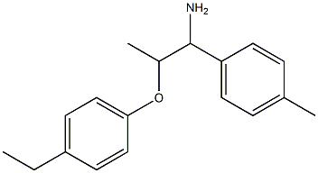 1-[1-amino-2-(4-ethylphenoxy)propyl]-4-methylbenzene Struktur