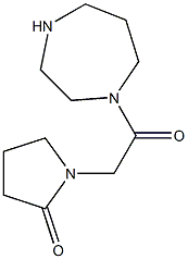 1-[2-(1,4-diazepan-1-yl)-2-oxoethyl]pyrrolidin-2-one Struktur